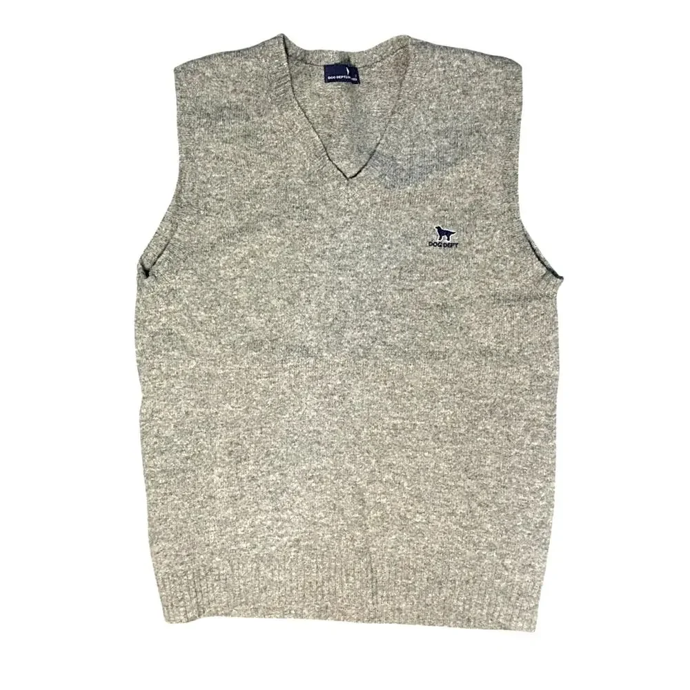 Dog Dept Japan Men's Wool Knit Vest in Gray Size Small